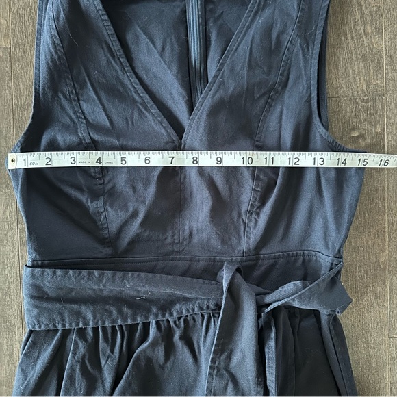Marissa Webb Collective Navy Tie Waist Dress Minimalist Preppy Size 4 - Picture 5 of 10